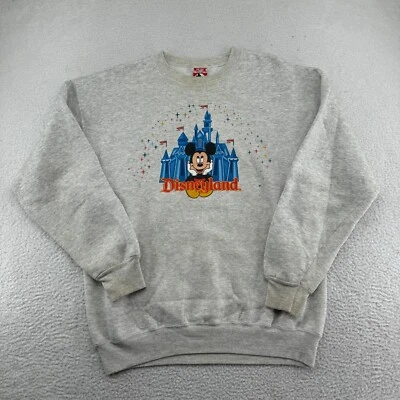 Sudadera De Colección Mickey Inc Castillo Disneyland Para Hombres Grande Gris Cuello Redondo EE. UU. * Foto 1 de 4