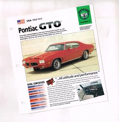 1970 / 1971 / 1972 PONTIAC GTO / G.T.O. IMP Brochure - Image 1 of 2