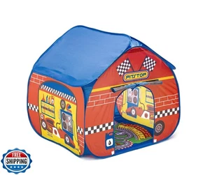 Pop It Up Pit Stop Tent with Race Mat Playhouse Fun2Give, Front and Back Door - Picture 1 of 5