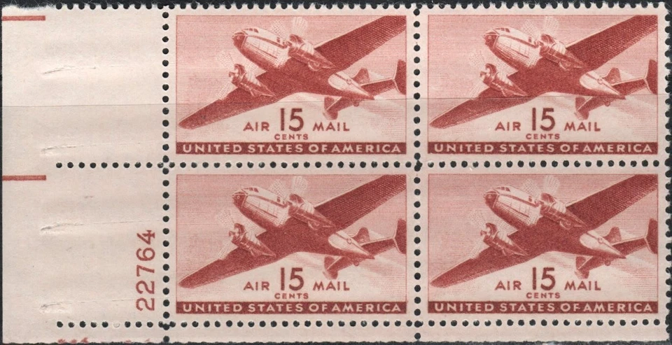 US Scott #C28 Plate Block of 4, MNH - Image 1 of 1