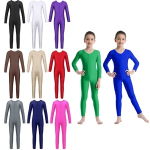 Kinder Mädchen Overall Training Unitard Activewear Turnanzug Uniform Catsuit Active - Bild 1 von 125