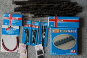 Peco Setrack N Gauge Straights, Turnouts, Turntable New + Bundle of used track - Picture 1 of 9