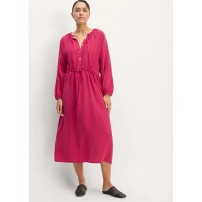 Everlane The TENCEL Gathered Maxi Dress XL Red Current NWT - Image 1 of 4