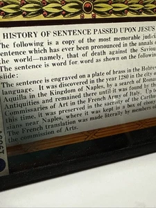 Antique 1920 Stereopticon Slide #1963 Pilates Death Sentence Magic Lantern - Picture 1 of 5