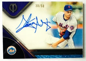 2017 Topps Tribute Steven Matz AUTO Card PURPLE Acetate SP #/50 Mets! - Picture 1 of 3
