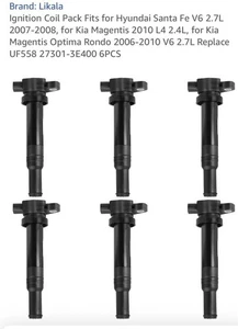 6x Ignition Coil Hyundai For Hyundai/kia 2007-2011 27301-3e400 Uf558 - Bild 1 von 7