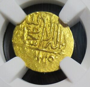 Safavid. Tahmasp I (AH 930-984 / AD 1524-1576) gold 1/4 Mithqal ND MS62 NGC.