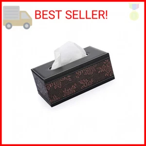Sumnacon Tissue Box Cover Rectangule Leather Tissue Box with Magnetic Bottom,Sty - Picture 1 of 2