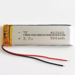 Celda LiPo de batería recargable de polímero de litio 3,7 V 500mAh 402060 para MP3 DVD GPS PDA - Imagen 1 de 5