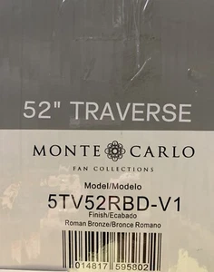 Monte Carlo Traverse 52 in. Indoor Roman Bronze Ceiling Fan 5TV52RBD-V1 - Picture 1 of 2