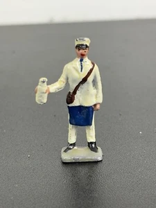 Vintage Johillco Milkman Lead toy figure - S Scale American Flyer Railway Worker - Picture 1 of 7