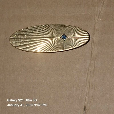 TIFFANY & CO.: Clip de corbata oro 14kt zafiro azul  Foto 1 de 4