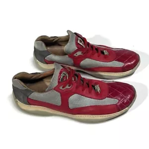 FENNIX Mens Size 46 US 12 Shoe Made In Italy Genuine Alligator Red RARE Sneakers - Picture 1 of 23