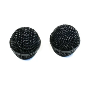 (D43) 2x rejilla de micrófono de malla para Shure SM58 65SD fundido a presión, enchapado en negro - Imagen 1 de 1