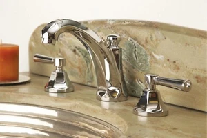 Rubinetto bagno diffuso cromato Newport Brass Metropole 1200C/26 - Foto 1 di 11