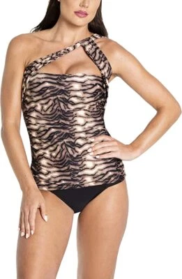 Tankini estándar para mujer RACHEL Rachel Roy color negro/bronceado talla XL Foto 1 de 2