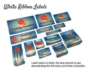 Personalised Custom Handmade Flat Folded Sew In Ribbon Fabric Clothes Labels - Picture 1 of 12