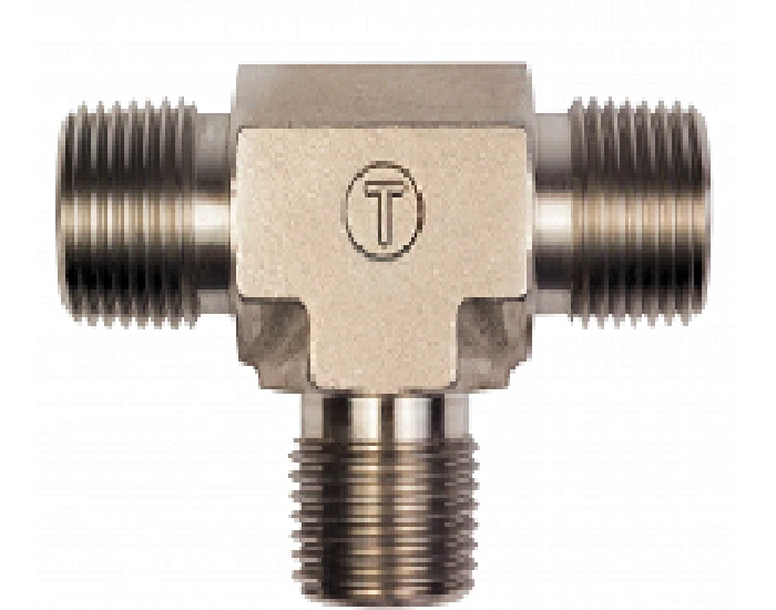 3/8" NPT 316ss Male Pipe Fitting TEE Tylok B-6-3MMM-6  - Image 1 of 1