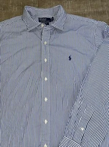 Polo Ralph Lauren Herren Button Down Hemd gestreift blau-weiß Stanton 2XL - Bild 1 von 12