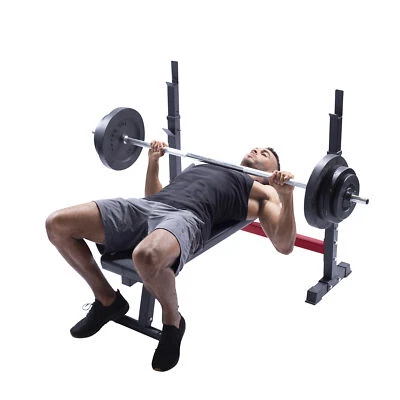 Hantelbank WB 1000 Große 90-cm-Griffbreite  mit Hantelablage Flachbank klappbar - Bild 1 von 4