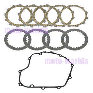 Clutch Friction Steel Plates Kit W/Gasket for Kawasaki ER300 Z300 2015 2016-2018 - Picture 1 of 9