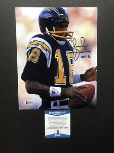 Charlie Joiner autographed signed 8x10 photo Beckett BAS COA LA Chargers NFL AFC