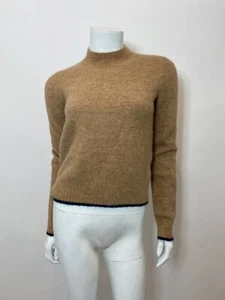 Vince Wollmischung Pullover mit Kontrastspitze Camel/Marine Größe XS 295 $ - Bild 1 von 8