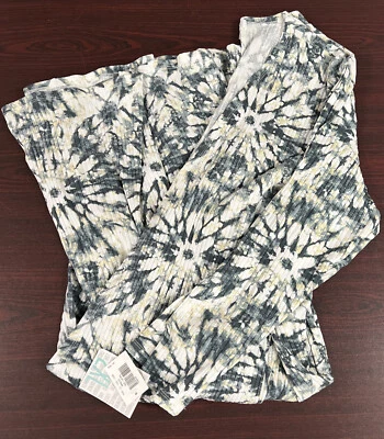 Nuevo con etiquetas Cárdigan Largo LuLaRoe Sarah Plumero Azul, Blanco, Amarillo Tie Dye-Talla XXL 2XL Foto 1 de 4