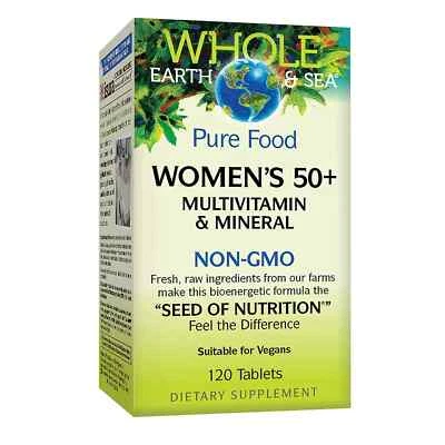 Multivitamínico Whole Earth & Sea para mujer 50+ 120 comprimidos de Natural Factors Foto 1 de 2