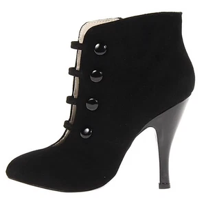 MOJO MOXY Birdie Women's Size 7.5 Suede Booties w/4.5" Heels Dress-Fashion Shoes - Picture 1 of 7