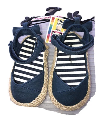 Zapato informal de lona azul marino talla 3 Garanimals para bebés niñas Foto 1 de 4