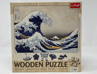 Trefl ~ The Great Wave off Kanagawa ~ 200 Piece Wooden Puzzle  - Image 1 of 2