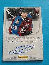 2013-14 Nathan MacKinnon Panini Private Signings Rookie Auto RC Autograph /25