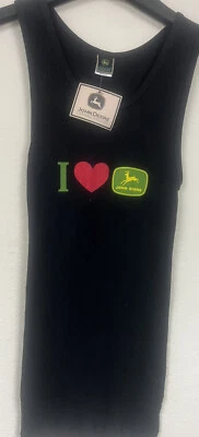 Camiseta sin mangas John Deere para mujer - color negro esposa batidora - nueva talla mediana Foto 1 de 4