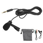 3.5mm Lavalier Lapel Mic Clip On Hands Free Mic For Interview Meeting(Black FD5