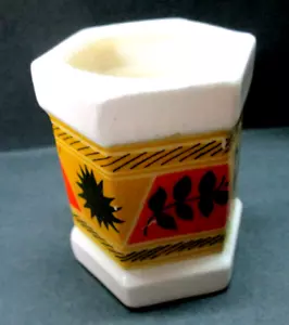 Toothpick holder native american motif ceramic japan 2" - Picture 1 of 5