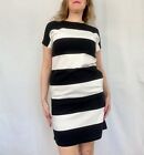 Black and white Striped MARIMEKKO Jersey Dress, Bodycon , Size S, Finland