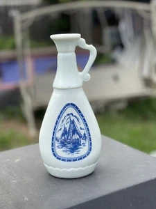 Jim Beam Vintage 1963 Sailboat Windmill Whiskey Decanter Blue/milk glass Dutch - Picture 1 of 5