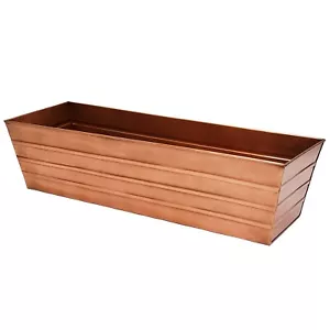 Achla Designs C-21C Plated Flower Box, Window Flowerbox Planter, Large, Copper - Picture 1 of 8