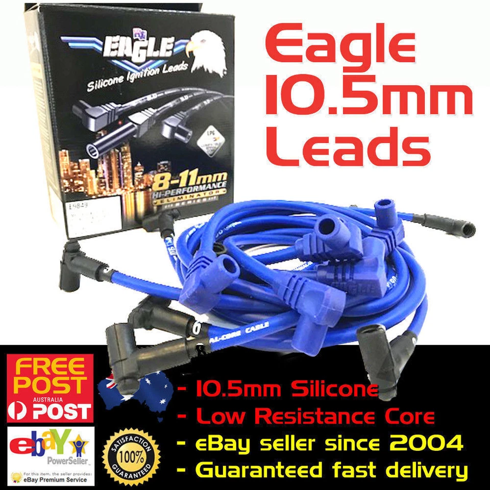 EAGLE 10.5mm Ignition Spark Plug Leads fits SB Chev 350 HEI Around V/Cover - Image 1 of 1