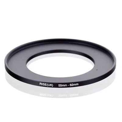 RISE(UK) 55mm-82mm 55-82 mm 55 to 82 Step Up Ring Filter Adapter black - Image 1 of 3