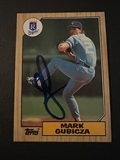 Mark Gubicza Signed 1987 Topps Card Auto Kansas City Royals Autograph COA