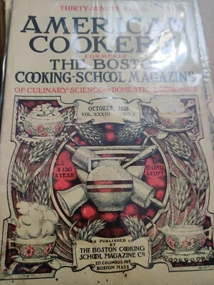 American Cookery Volume XXXIII #3, Oct  1927, Published by Boston Cooking School — 第 1/2 张图片