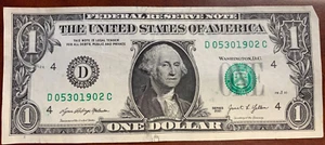 Birthday Note $1 Bill - May 30, 1902 (05301902) - Fancy Serial Number - Picture 1 of 2