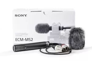 Sony Electret Condenser Microphone ECM-MS2 Compact Design XLR NEW Anthracite - Picture 1 of 8