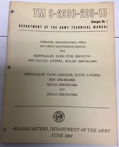 TM 9-2330-208-15 Field & Depot Maintenance Manual Semitrailer M131 - Foto 1 di 11