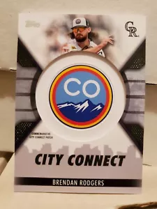 Brendan Rodgers 2023 Topps Series 1 Commemorative City Connect Patch SP Rockies - Picture 1 of 2