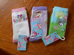 EASTER CHILDRENS SOCKS - SOCK SIZE 9-11 - THREE PAIR NWT - SET FOUR - Picture 1 of 4