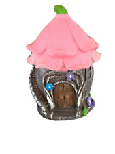  Fairy Garden Pink  Flower House Gnome Dollhouse