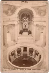Paris.Tombeau de Napoléon Ier.Les Invalides.Carte Cabinet Card.Photo Albuminée. - Imagen 1 de 1